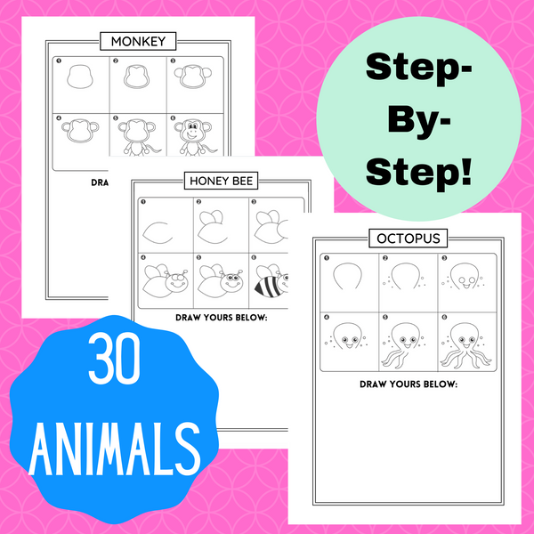 50 Directed Drawing Worksheets for Kids!