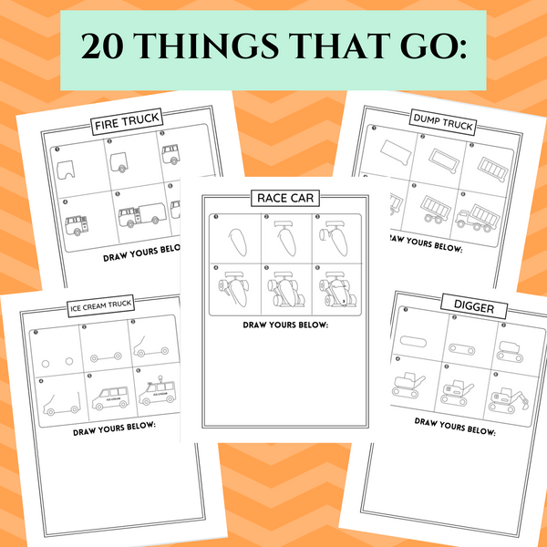 50 Directed Drawing Worksheets for Kids!