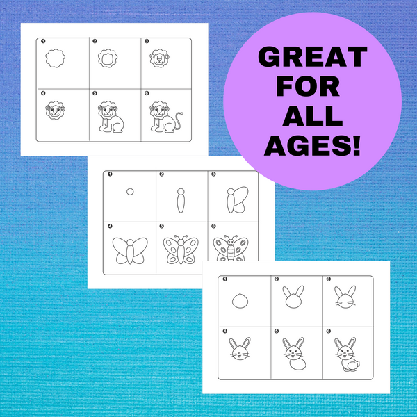 50 Directed Drawing Worksheets for Kids!