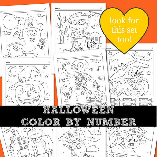 10 Winter & Christmas Color By Number Printable Worksheets